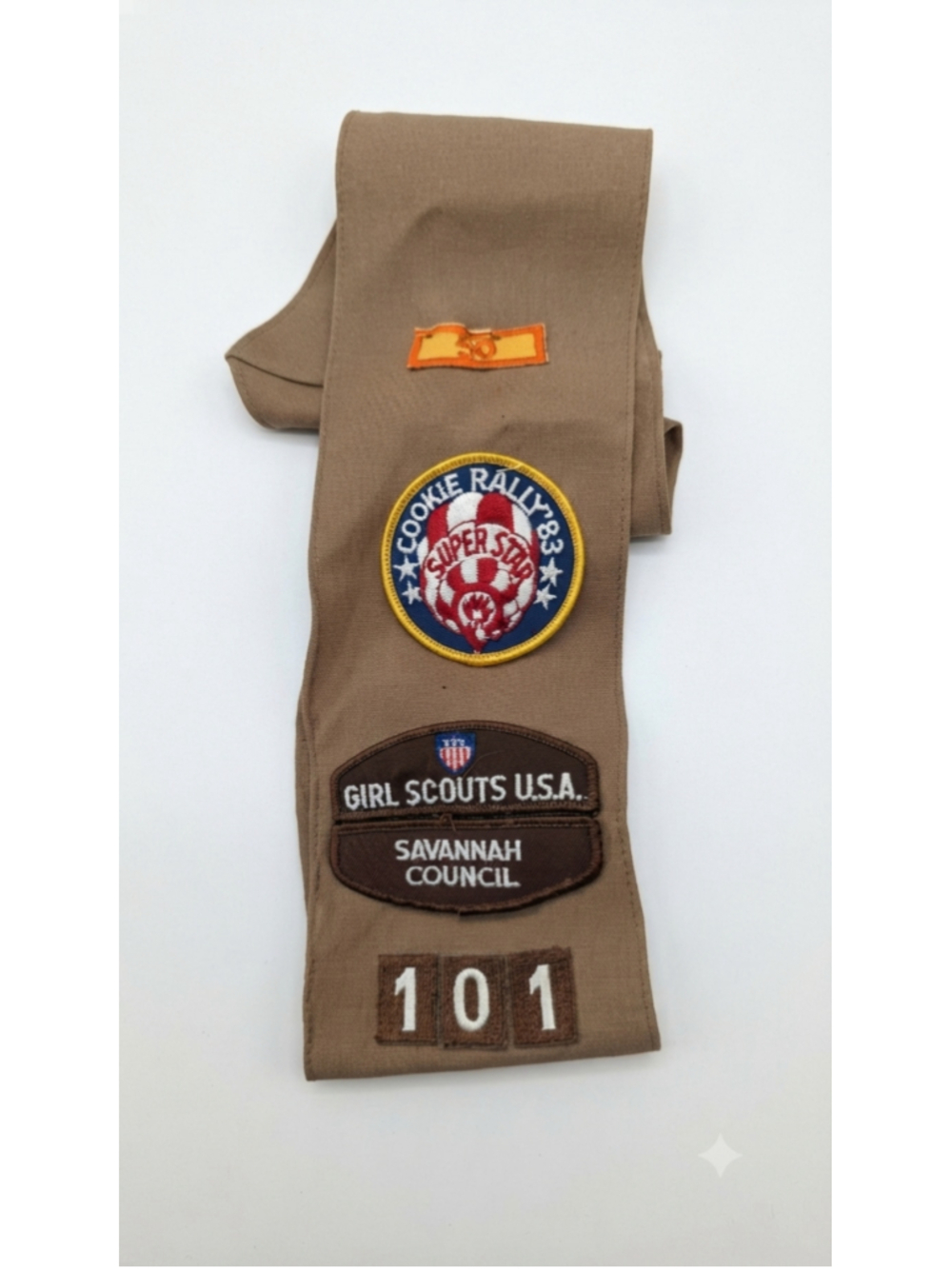 Girls Girl Scouts Vintage Sash Brown One Size Multi-color